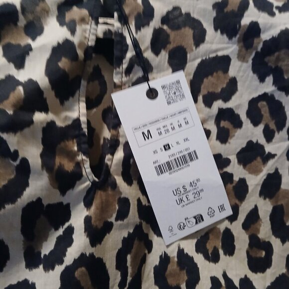 Zara Cheetah Print Top - New With Tags (Size M) - Picture 4 of 4